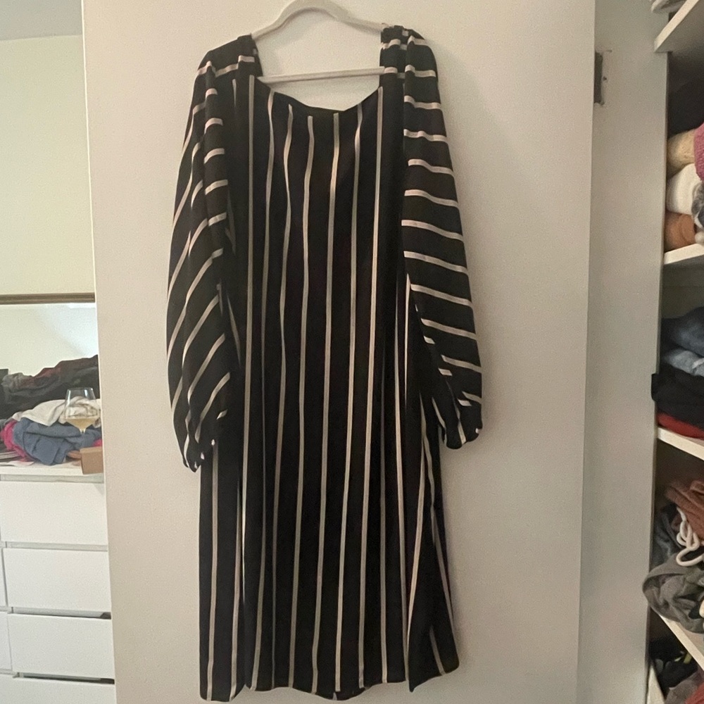 Double lined striped dress